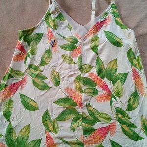 Tropical printed tank top
